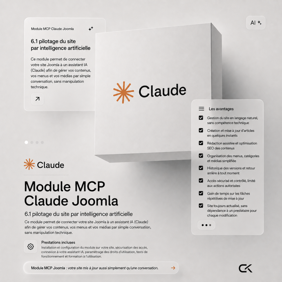 Module MCP Joomla : pilotez Joomla avec Claude et l’IA c'est possible !