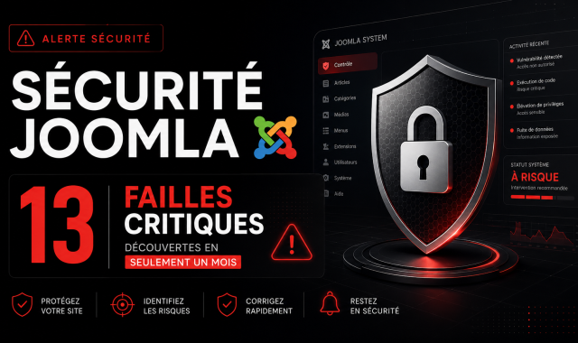 Sécurité Joomla : 13 failles critiques découvertes en seulement un mois